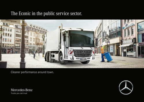 Brochure of the Econic in the refuse collection sector
